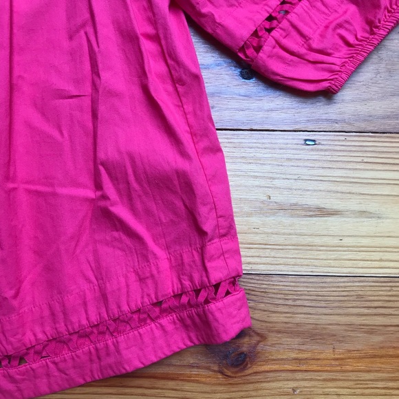 Crown & Ivy Fuschia Boho Peasant Top Bell Sleeves, EUC, M - Picture 5 of 15